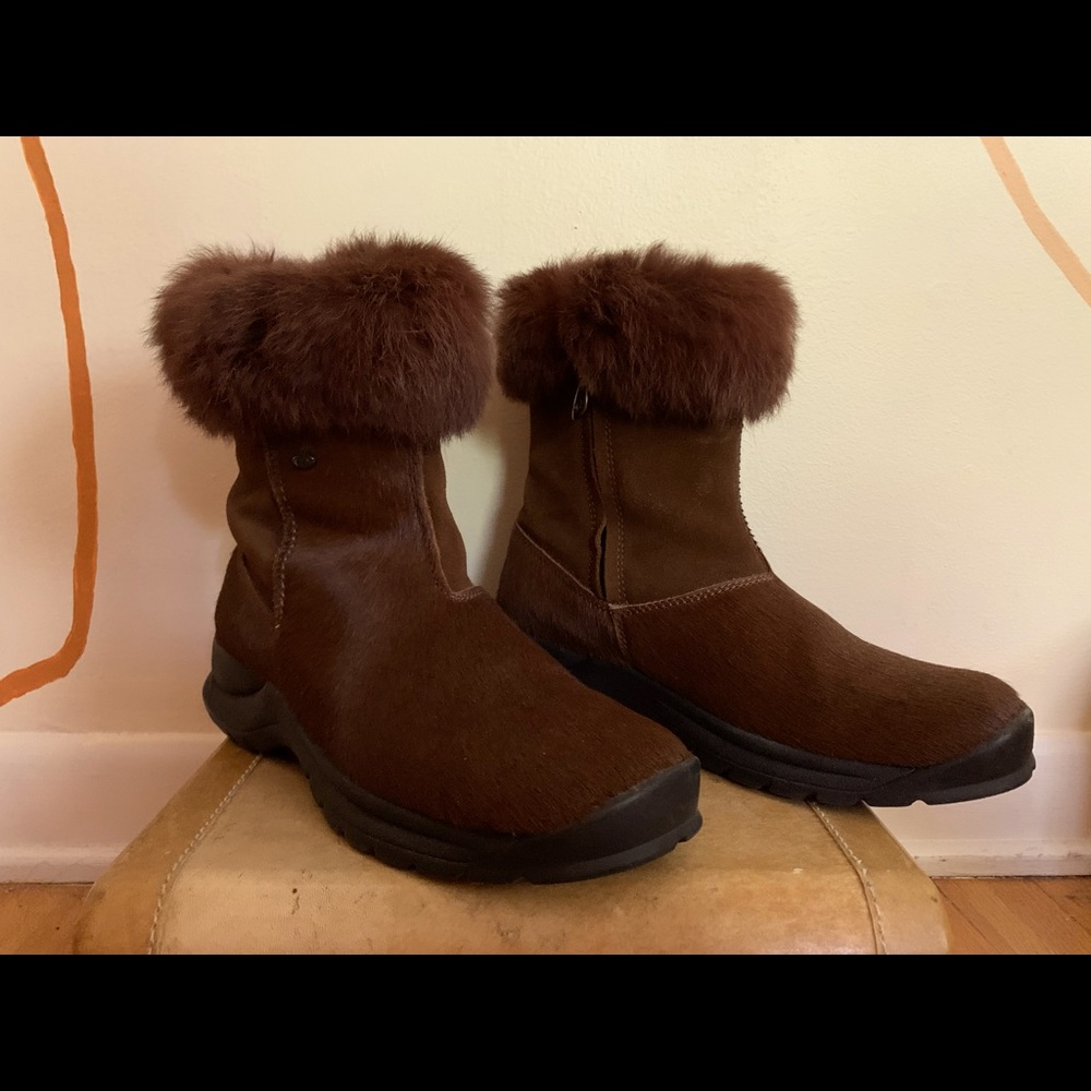Tecnica Women’s Authentic Goat Fur and Calfskin Ankle Boots